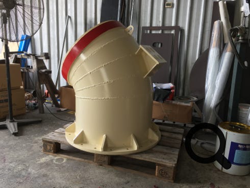 Mill Feed Spout Polyurethane Lined