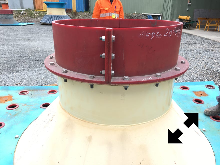 Draft Tube collars in Polyurethane